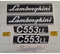 KIT ADESIVI DECALCOMANIE LAMBORGHINI C 553 LL PER TRATTORI AGRICOLI