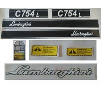 KIT ADESIVI DECALCOMANIE LAMBORGHINI C 754 L PER TRATTORI AGRICOLI CINGOLATI
