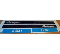 KIT ADESIVI DECALCOMANIE LAMBORGHINI C 784 L PER TRATTORI AGRICOLI CINGOLATI
