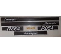 KIT ADESIVI DECALCOMANIE LAMBORGHINI R 854 PER TRATTORI AGRICOLI