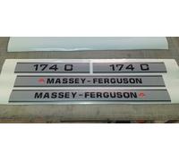 KIT ADESIVI DECALCOMANIE MASSEY FERGUSON 174 C PER TRATTORI AGRICOLI CINGOLATI