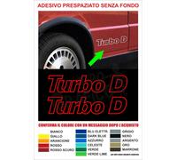 KIT adesivi Fiat Uno Turbo D racing logo tuning stickers decals alta qualità