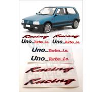 KIT adesivi Fiat Uno Turbo IE racing logo tuning stickers decals alta qualità