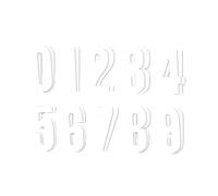 Kit Adesivi/Grafiche Blackbird Serie 0-9 PVC 3 Pezzi 13x7 Bianco Bianco