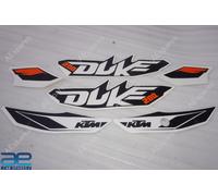 Kit Adesivi Grafiche Complete Arancione - Serbatoio Compatibile Con KTM DUKE 200