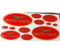 Kit Adesivi MOTO GUZZI RED & GOLD 12 pz. 3D