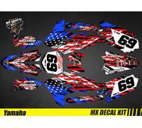 Kit Adesivi Moto Yamaha YZ 125-250 US Force Mx Grafx Multicolore Vynil MX