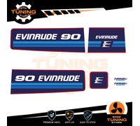 Kit Adesivi Motore Marino Fuoribordo Evinrude 90 cv 2 Tempi