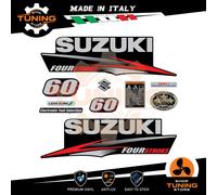 Kit Adesivi Motore Marino Fuoribordo Suzuki DF 60cv A Four Stroke Lean Burn RED
