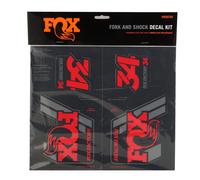 Kit adesivi per forcella e ammortizzatore Fox Racing Shox Heritage, rosso, taglia unica