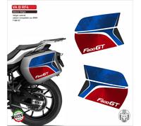 Kit adesivi protettivi valigie laterali compatibili BMW F 800 GT blu red RF4