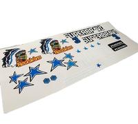KIT ADESIVI RED SKIN PIAGGIO SUPERBRAVO TARGHETTE SCRITTE AUFKLEBER STICKERS -