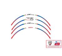 Kit adesivi ruota 17 pollici Pramac rosso-blu Kawasaki ER 6F 12-13 CNC