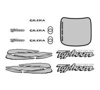 KIT ADESIVI SCOOTER GILERA TYPHOON ARGENTO/NERO