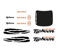 KIT ADESIVI SCOOTER GILERA TYPHOON NERO/ARANCIONE