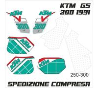 kit adesivi stickers KTM GS 300 1991 con adesivo serbatoio