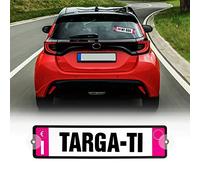 Kit Adesivi Targa Auto con Nome, Rosa