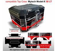 Kit adesivi top case Mytech Model X 58 LT compatibili per DUCATI Multistrada