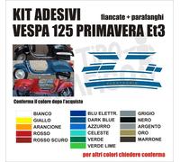 Kit Adesivi Vespa Piaggio 125 et3 electronic Primavera Fregi replica decals