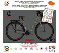 Kit adesivi vinile riflettente telaio bicicletta freccie italia flag reflective