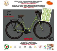 Kit adesivi vinile riflettente telaio bicicletta macchie jamaica flag reflective