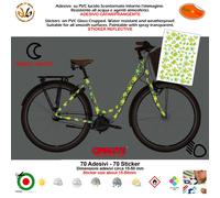 Kit adesivi vinile riflettente telaio bicicletta macchie verdi pvc reflective