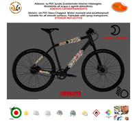Kit adesivi vinile riflettente telaio bicicletta mtb bomb smile strip reflective