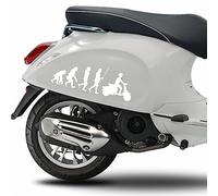 Kit adesivo evoluzione genesi uomo vespaman evolution compatibili con PIAGGIO VESPA SPRINT PRIMAVERA GTV 300 GTS 300 GTV250 GTV125 scegli colore Cod.1993 (010 Bianco)