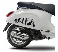 Kit adesivo evoluzione genesi uomo vespaman evolution compatibili con PIAGGIO VESPA SPRINT PRIMAVERA GTV 300 GTS 300 GTV250 GTV125 scegli colore Cod.1993 (070 Nero)
