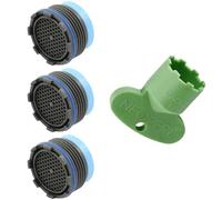 Kit Aeratore di Ricambio, per Rubinetti a Scomparsa 18,5 x 1 mm, 3 Pezzi con Chiave - Rompigetto Filtro Filtrino