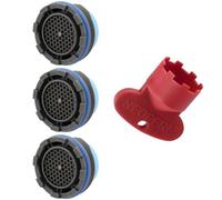 Kit Aeratore di Ricambio, per Rubinetti a Scomparsa 21,5 x 1 mm, 3 Pezzi con Chiave - Rompigetto Filtro Filtrino