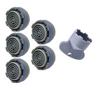 Kit Aeratore di Ricambio, per Rubinetti a Scomparsa 24 x 1 mm, 5 Pezzi con Chiave - Rompigetto Filtro Filtrino