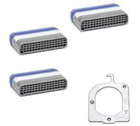 Kit Aeratore Rettangolare 32x8 di Ricambio, per Rubinetti a Scomparsa, 3 Pezzi con Chiave - Rompigetto Filtro Filtrino