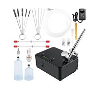 Kit aerografo a doppia azione multifunzionale Compressore Pistola a spruzzo da 0,3 mm for modello di trucco for unghie con pittura a torta Per uso fai-da-te