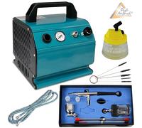 KIT AEROGRAFO CON COMPRESSORE AIRBRUSH PROFESSIONALE PER MODELLISMO
