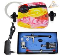 KIT AEROGRAFO CON COMPRESSORE AIRBRUSH PROFESSIONALE PER MODELLISMO