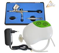 KIT AEROGRAFO CON COMPRESSORE AIRBRUSH PROFESSIONALE PER MODELLISMO