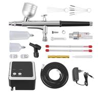 Kit aerografo con compressore d'aria, 36 psi, doppia azione, pistola ad alta pressione, con ugelli da 0,2, 0,3 e 0,5 mm, per pittura, modellismo, decorazione torte