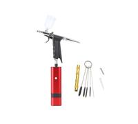 Kit aerografo cordless con gravità Trigger Tipo Pistola a spruzzo for modello Art Model Body Paint Artista Makeup Nail Tattoo Tools Soffiaggio comodo(TM80S Red D)