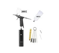 Kit aerografo cordless con gravità Trigger Tipo Pistola a spruzzo for modello Art Model Body Paint Artista Makeup Nail Tattoo Tools Soffiaggio comodo(TM80S Black E)