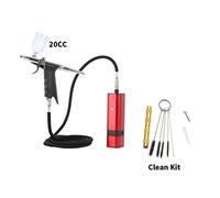 Kit aerografo cordless con gravità Trigger Tipo Pistola a spruzzo for modello Art Model Body Paint Artista Makeup Nail Tattoo Tools(TM80S Red J)