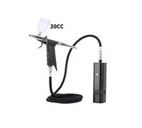 Kit aerografo cordless con gravità Trigger Tipo Pistola a spruzzo for modello Art Model Body Paint Artista Makeup Nail Tattoo Tools Soffiaggio comodo(TM80S Black G)