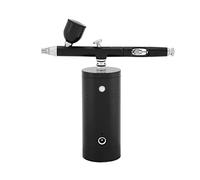 Kit aerografo Dual Action con Compressor Makeup Foundation Wireless Private Label Multi-funzionale personale Soffiaggio comodo(Part A Black)