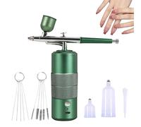 Kit Aerografo per Unghie | Aerografo Portatile Senza Fili | Kit Materiali Verniciatura Auto Portatile Principiante,Decorazione Auto Modello Trucco Manicure