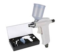 Kit aerografo pneumatico portatile for alimentazione a gravità Mini set di pistole a spruzzo for modelli pittura che colorano la bellezza Precisione Senza Sforzo Spruzzo Uniforme(White)