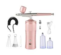 Kit Aerografo Portable03mm Beccuccio Pulizia Spazzola Set per Trucco Nail Arte B