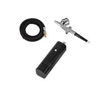 Kit aerografo portatile 3 0psi. Compressore con tipo di gravità Pistola a spruzzo for modello Art Model Body Paint Artist Makeup Nail Tattoos Tool Soffiaggio comodo(TM80S Black C)