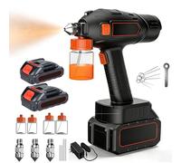 Kit aerografo portatile portatile - Set aerografo senza fili con portata di spruzzo regolabile, include ugelli da 0,3 mm, 0,5 mm, 0,8 mm e due vasetti da 50/100 ml