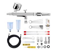 Kit Aerografo Professionale 0.2/0.3/0.5mm Trucco Nail Art Auto Pittura Pulizia