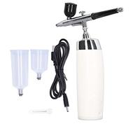 Kit aerografo senza fili Pistola a spruzzo Ricarica USB Aerografo portatile stabile estetica con contagocce per tazza di vernice (Bianco)